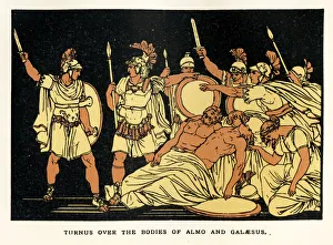 Turnus over the bodies of Almo and Galaesus Turnus over the bodies of Almo and Galaesus