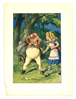 tweedledum and Alice illustration, (Alices Adventures in Wonderland) tweedledum and Alice illustration, (Alices Adventures in Wonderland)