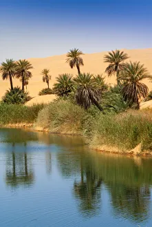Um el Ma salt lake, Mandara, Sahara, Libya Um el Ma salt lake, Mandara, Sahara, Libya