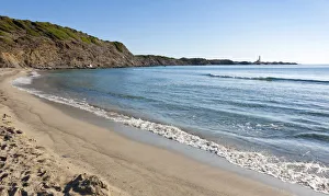 The untouched bay of Cala Presili, northeastern Menorca, Balearic Islands, Spain, Southern Europe, Europe The untouched bay of Cala Presili, northeastern Menorca, Balearic Islands, Spain, Southern Europe, Europe