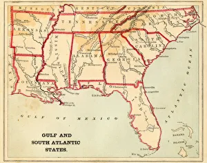 USA South Atlantic States 1868 USA South Atlantic States 1868