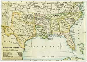 Maps Gallery: USA southern states map 1898