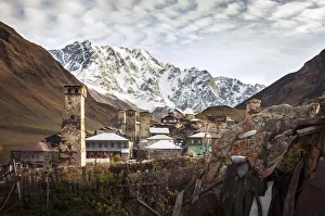 Ushguli, one of the highest inhabited settlements in Europe, Upper Svaneti, Georgia Ushguli, one of the highest inhabited settlements in Europe, Upper Svaneti, Georgia