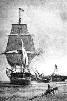 USS Constitution Fighting The HMS Guerriere In The War Of 1812 USS Constitution Fighting The HMS Guerriere In The War Of 1812