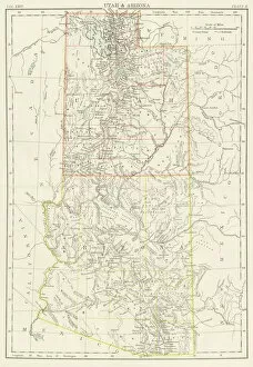 Related Images Gallery: Utah Arizona map 1885