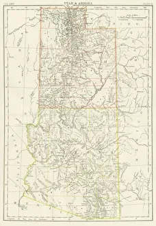 Utah Arizona map 1885