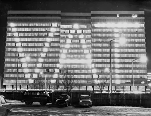 <b class=qtipBold><figcaption>VAT Headquarters</figcaption></b><br>VAT Headquarters in Southend, Essex, where Value Added Tax will be launched in April. Keystone Press photographer Ron Case took four hours to ensure all the blinds were pulled down in the right offices for this effect. (Photo by Ron Case/Getty Images) VAT Headquarters