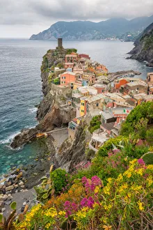 Vernazza View from the Hillside Above in Italy Vernazza View from the Hillside Above in Italy