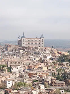 Vertical view of Old Town an Alcazar of Toledo Vertical view of Old Town an Alcazar of Toledo