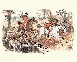 20+ Vintage Fox Hunting Prints