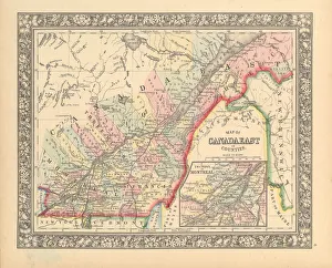 Victorian Map of Eastern Canada Circa 1850 Victorian Map of Eastern Canada Circa 1850