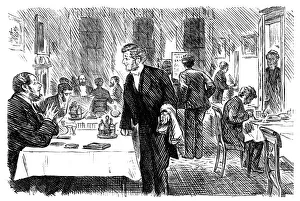 Victorian restaurant waiter taking an order Victorian restaurant waiter taking an order