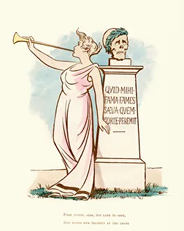 Victorian satire, Fame comes, Alas, Too late to save Victorian satire, Fame comes, Alas, Too late to save