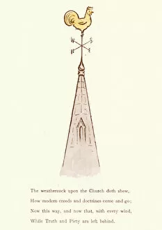 Victorian satirical cartoon, doctines of the church