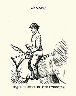 Victorian sports, Riding, Rising in the stirrups, 19th Century Victorian sports, Riding, Rising in the stirrups, 19th Century