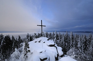 View from Baerenstein mountain, Gruenwald near Aigen, Muehlviertel region, Upper Austria View from Baerenstein mountain, Gruenwald near Aigen, Muehlviertel region, Upper Austria