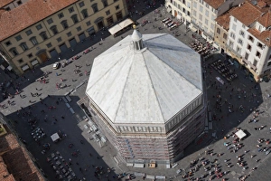 View from above on the Baptistery of Saint John, Florence, Italy View from above on the Baptistery of Saint John, Florence, Italy