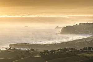 View of Dunedin Beach at sunset, Dunedin, Otago Peninsula, South Island, New Zealand View of Dunedin Beach at sunset, Dunedin, Otago Peninsula, South Island, New Zealand