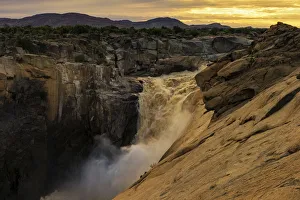 View of Flood Waters at Sunrise in Augrabies National Park, Northern Cape Province View of Flood Waters at Sunrise in Augrabies National Park, Northern Cape Province