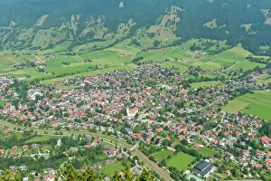 Bavaria Gallery: View of Oberammergau, Bavarian Alps, Oberammergau, Upper Bavaria, Bavaria, Germany