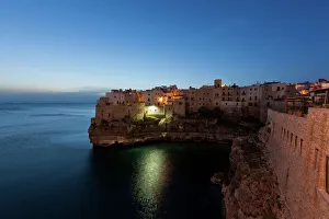 Adriatic Sea Gallery: View of Polignano a Mare in the morning, Puglia region, also known as Apulia, Southern Italy