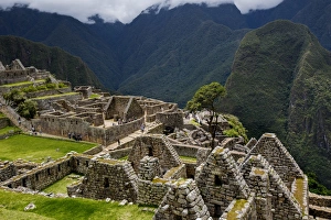 View Of The Residential Section Of Machu Picchu, Cusco Region, Urubamba Province, Peru View Of The Residential Section Of Machu Picchu, Cusco Region, Urubamba Province, Peru
