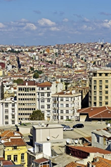 View over the rooftops of Besiktas and Beyoglu towards the Bosphorus View over the rooftops of Besiktas and Beyoglu towards the Bosphorus