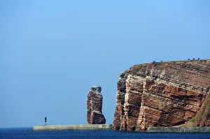 View from the sea on the Lange Anna rock, Helgoland, Schleswig-Holstein, Germany, Europe, Europe View from the sea on the Lange Anna rock, Helgoland, Schleswig-Holstein, Germany, Europe, Europe