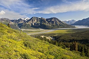 View up the Slims River Valley, Kluane National Park, Yukon, Canada View up the Slims River Valley, Kluane National Park, Yukon, Canada