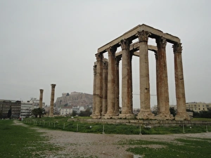 Side View on the Temple of Olympian Zeus, Athens, Greece Side View on the Temple of Olympian Zeus, Athens, Greece