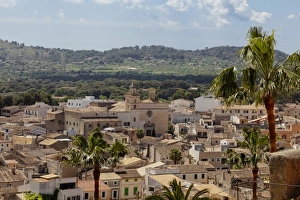 View of the town of Arta, Majorca, Balearic Islands, Spain View of the town of Arta, Majorca, Balearic Islands, Spain