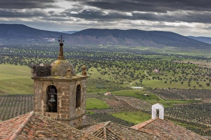 View of typical landscape of the Extremadura, at Quintana de la Serena, Extremadura, Spain View of typical landscape of the Extremadura, at Quintana de la Serena, Extremadura, Spain