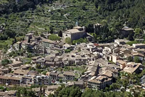 View on Valldemossa with Carthusian monastery Sa Cartoixa, behind Palma de Majorca View on Valldemossa with Carthusian monastery Sa Cartoixa, behind Palma de Majorca