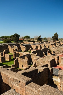 A viewpoint over the ruins of the Ancient Roman harbour city of Ostia Antica in Rome A viewpoint over the ruins of the Ancient Roman harbour city of Ostia Antica in Rome
