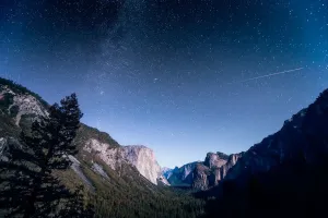 The Milky Way Print over El Capitan and Half Dome