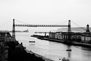 Vizcaya Bridge in Black and White, Portugalete, Spain Vizcaya Bridge in Black and White, Portugalete, Spain