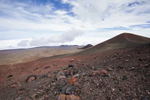 Volcanic rock formations and volcanic calderas on top of Mauna Kea, Hawaii, USA Volcanic rock formations and volcanic calderas on top of Mauna Kea, Hawaii, USA
