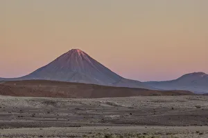 Volcano Licancabur seen from Rainbow Valley Volcano Licancabur seen from Rainbow Valley