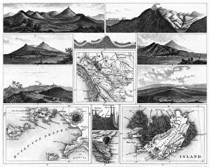 Related Images Gallery: Volcanoes and Volcanic Formations and Stratification Engraving