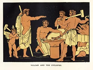 <b class=qtipBold><figcaption>Vulcan and the Cyclopes</figcaption></b><br>Vulcan and the Cyclopes a scene from Virgil's Aeneid.<br><em>© Duncan Walker</em> Vulcan and the Cyclopes