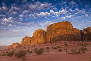 UNESCO World Heritage Gallery: Wadi Rum desert landscape at sunruse, Jordan