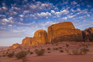 UNESCO World Heritage Gallery: Wadi Rum desert landscape at sunruse, Jordan