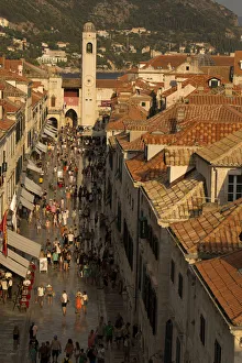 Walking at the old city of Dubrovnik Walking at the old city of Dubrovnik