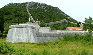 Walls of Ston, Ston, Dalmatia, Croatia Walls of Ston, Ston, Dalmatia, Croatia