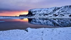 Related Images Gallery: Warm sunset at cold landscape, Vik, Iceland