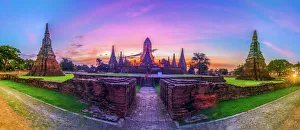 wat chaiwatthanaram in Ayutthaya, Thailand., panorama wat chaiwatthanaram wat chaiwatthanaram in Ayutthaya, Thailand., panorama wat chaiwatthanaram