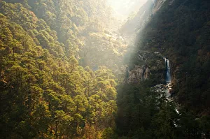 Waterfall beside the road to the north of Sikkim Waterfall beside the road to the north of Sikkim