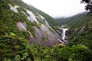 Waterfall in Unesco heritage rainforest of Japan Waterfall in Unesco heritage rainforest of Japan