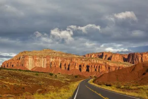 Waterpocket fold rock formations along highway 24, Capitol Reef National Park, Utah, USA Waterpocket fold rock formations along highway 24, Capitol Reef National Park, Utah, USA