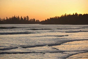 Waves At Long Beach A Surfers Paradise At Sunset In Pacific Rim National Park Near Tofino Waves At Long Beach A Surfers Paradise At Sunset In Pacific Rim National Park Near Tofino